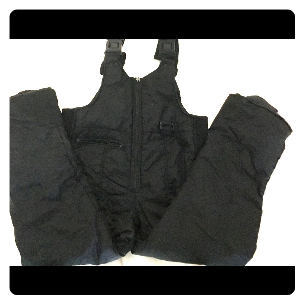 Boys Chalet size 5/6 Black Puffer Bibs